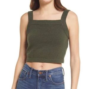 Madewell Carlyn Resourced Cashmere Crop Sweater Tank